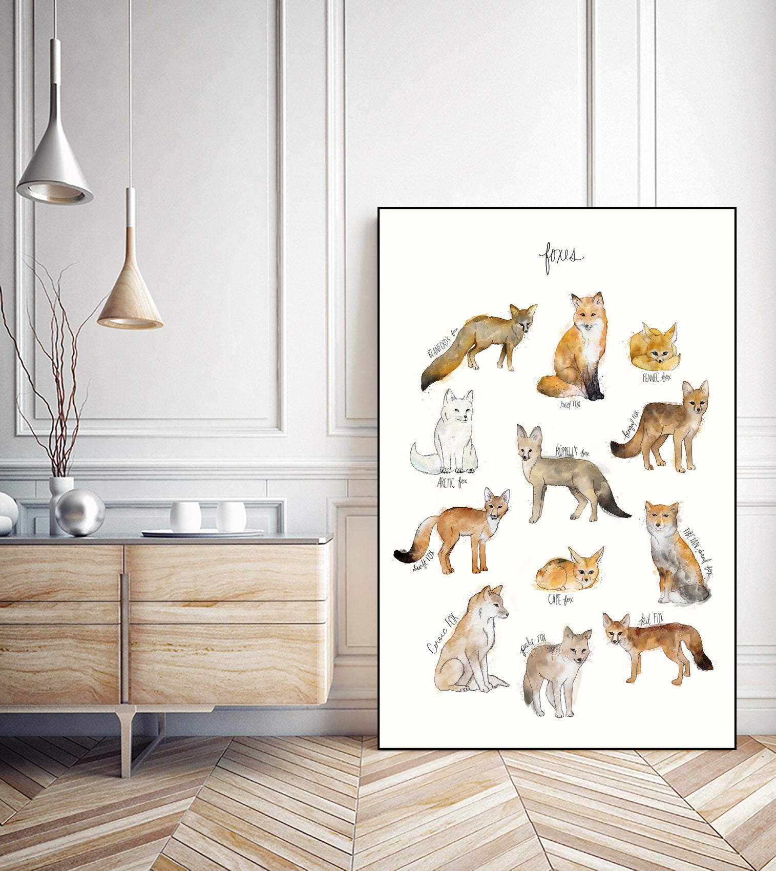 Foxes by Amy Hamilton on GIANT ART - brown mixed media