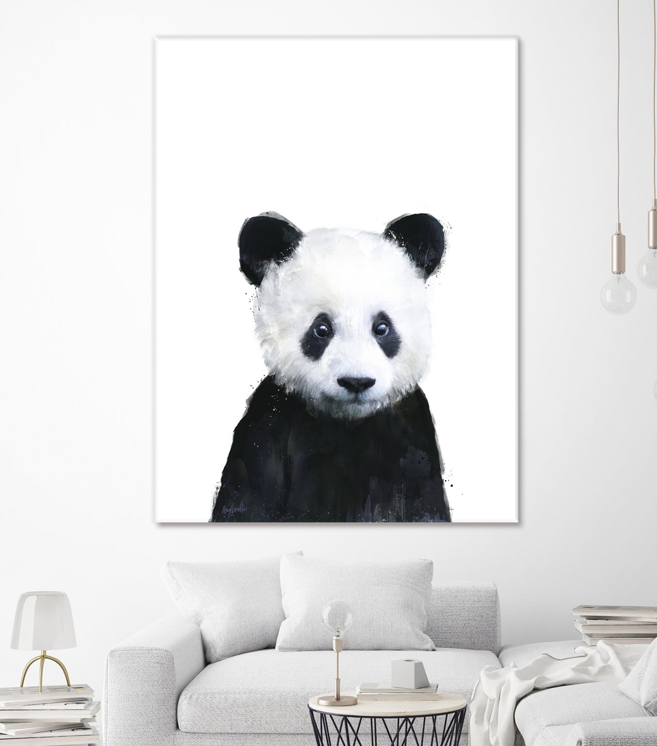 Little Panda by Amy Hamilton on GIANT ART - white digital painting