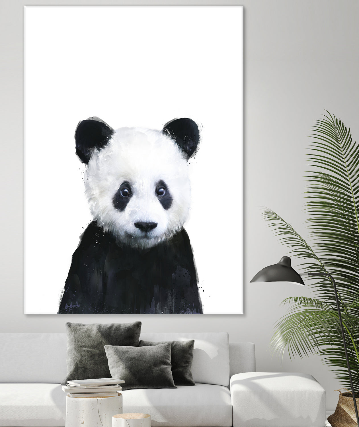 Little Panda by Amy Hamilton on GIANT ART - white digital painting