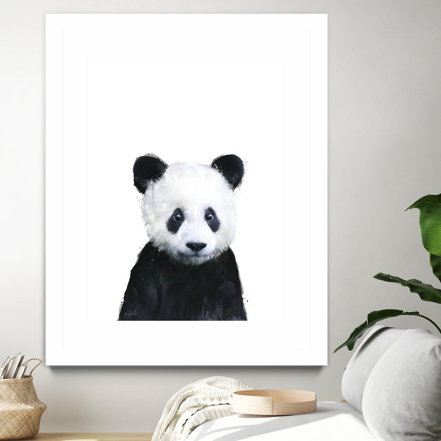 Little Panda by Amy Hamilton on GIANT ART - white digital painting