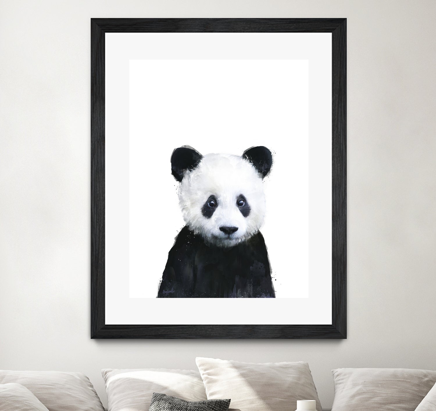 Little Panda by Amy Hamilton on GIANT ART - white digital painting