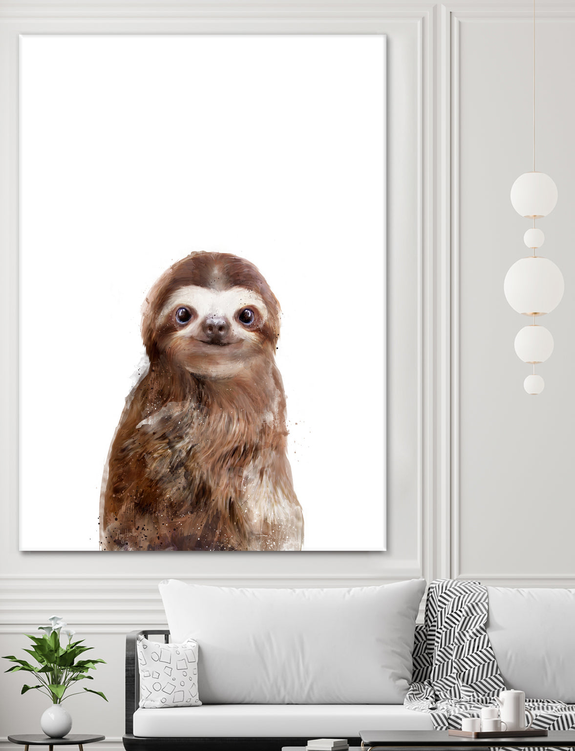 Little Sloth by Amy Hamilton on GIANT ART - brown digital painting