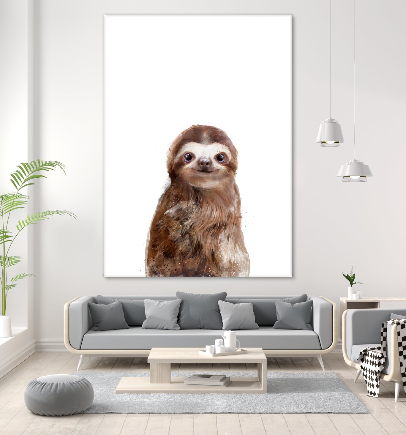 Little Sloth by Amy Hamilton on GIANT ART - brown digital painting