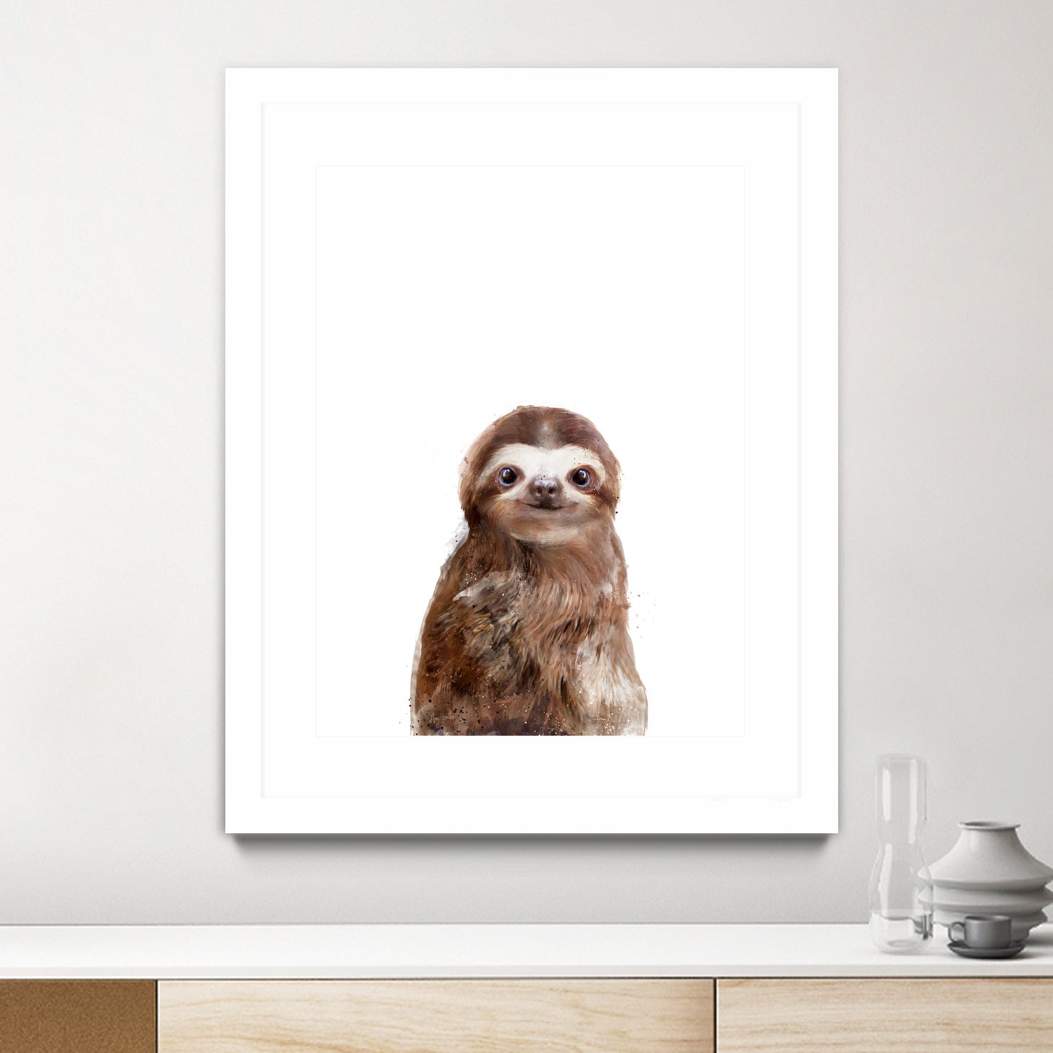 Little Sloth by Amy Hamilton on GIANT ART - brown digital painting