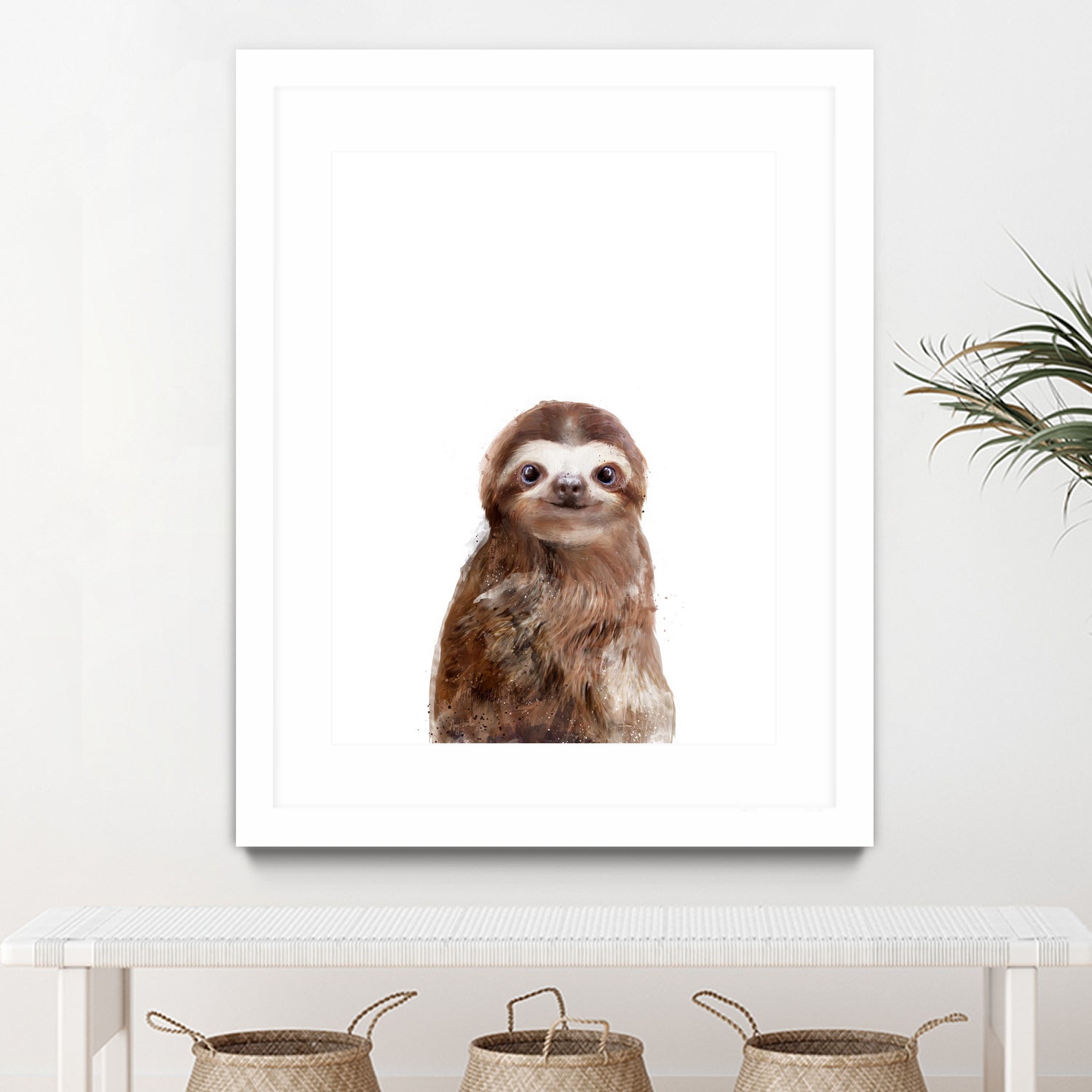 Little Sloth by Amy Hamilton on GIANT ART - brown digital painting