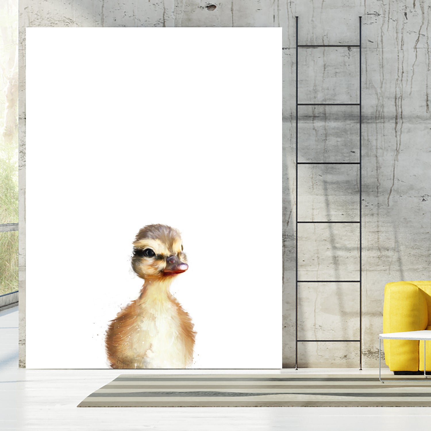 Little Duck by Amy Hamilton on GIANT ART - yellow digital painting