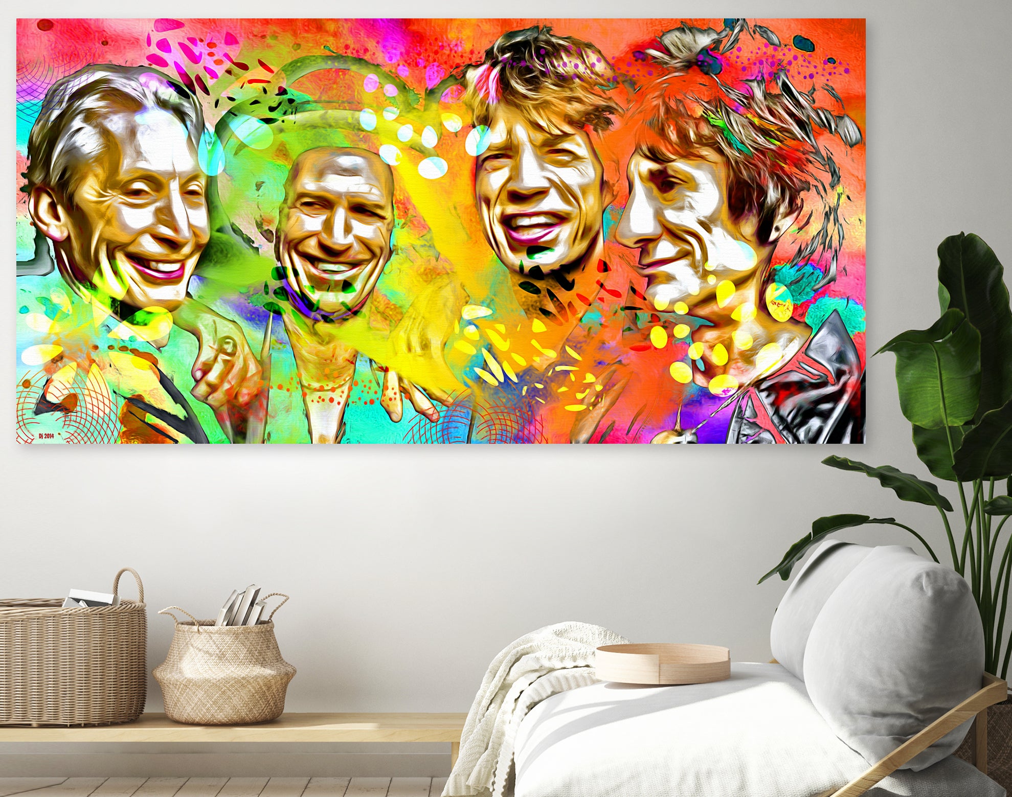 The Rolling Stones by Daniel Janda on GIANT ART - yellow digital painting