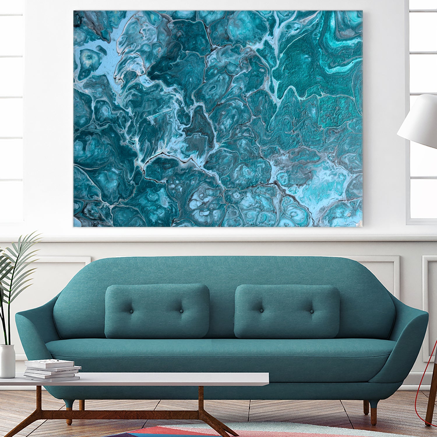 Serenity Sea by L. Renee Jones on GIANT ART - blue mixed media