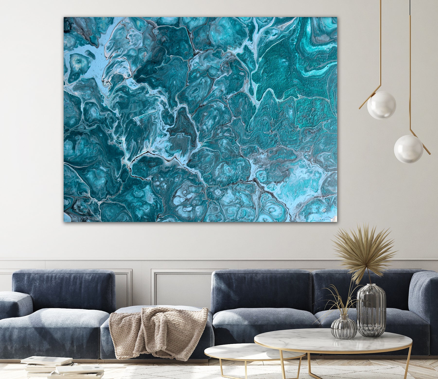 Serenity Sea by L. Renee Jones on GIANT ART - blue mixed media