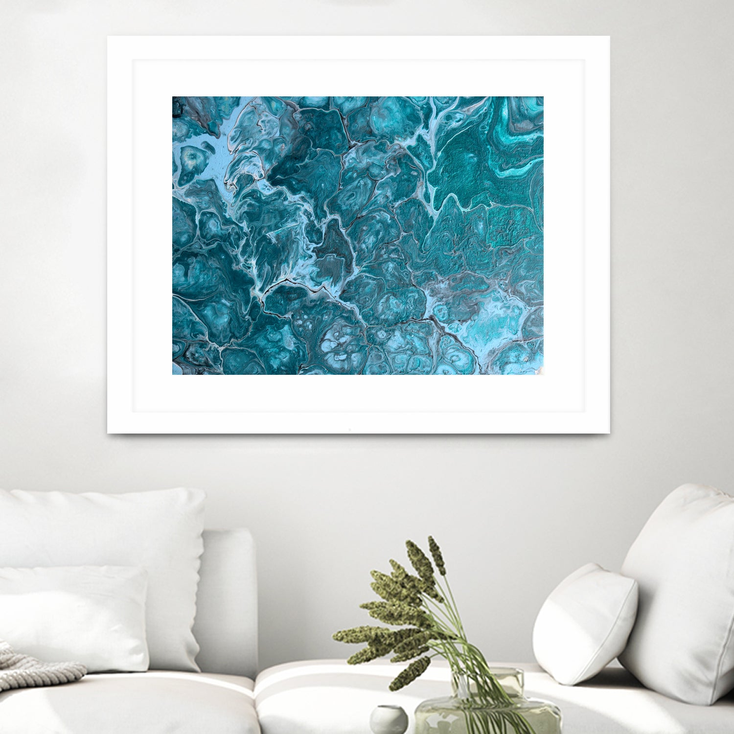 Serenity Sea by L. Renee Jones on GIANT ART - blue mixed media