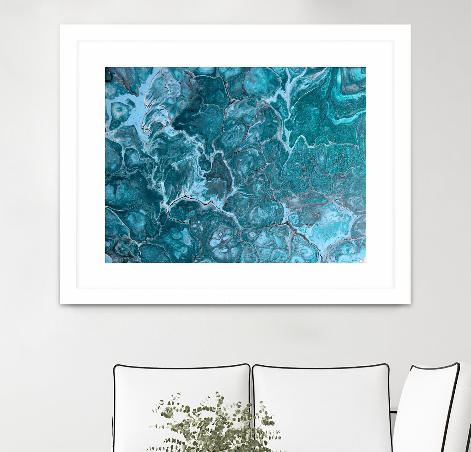 Serenity Sea by L. Renee Jones on GIANT ART - blue mixed media