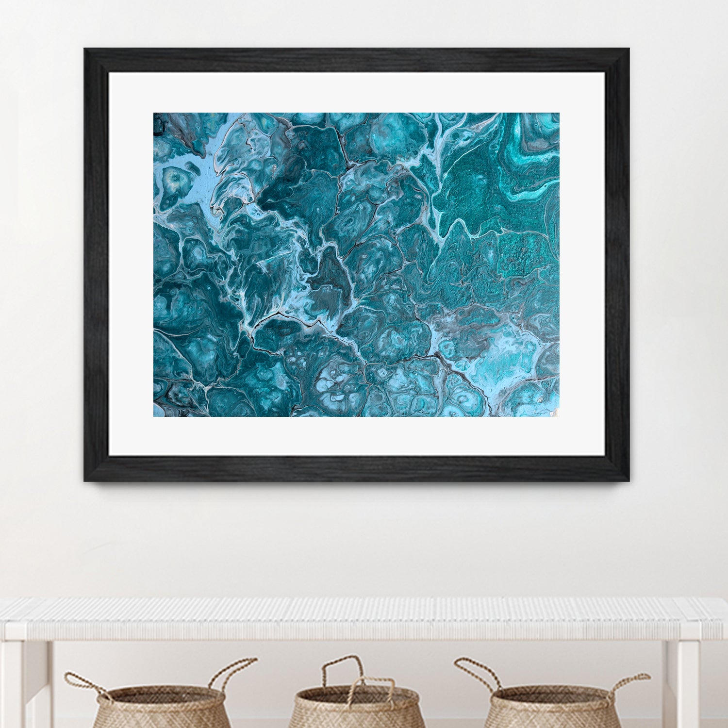 Serenity Sea by L. Renee Jones on GIANT ART - blue mixed media