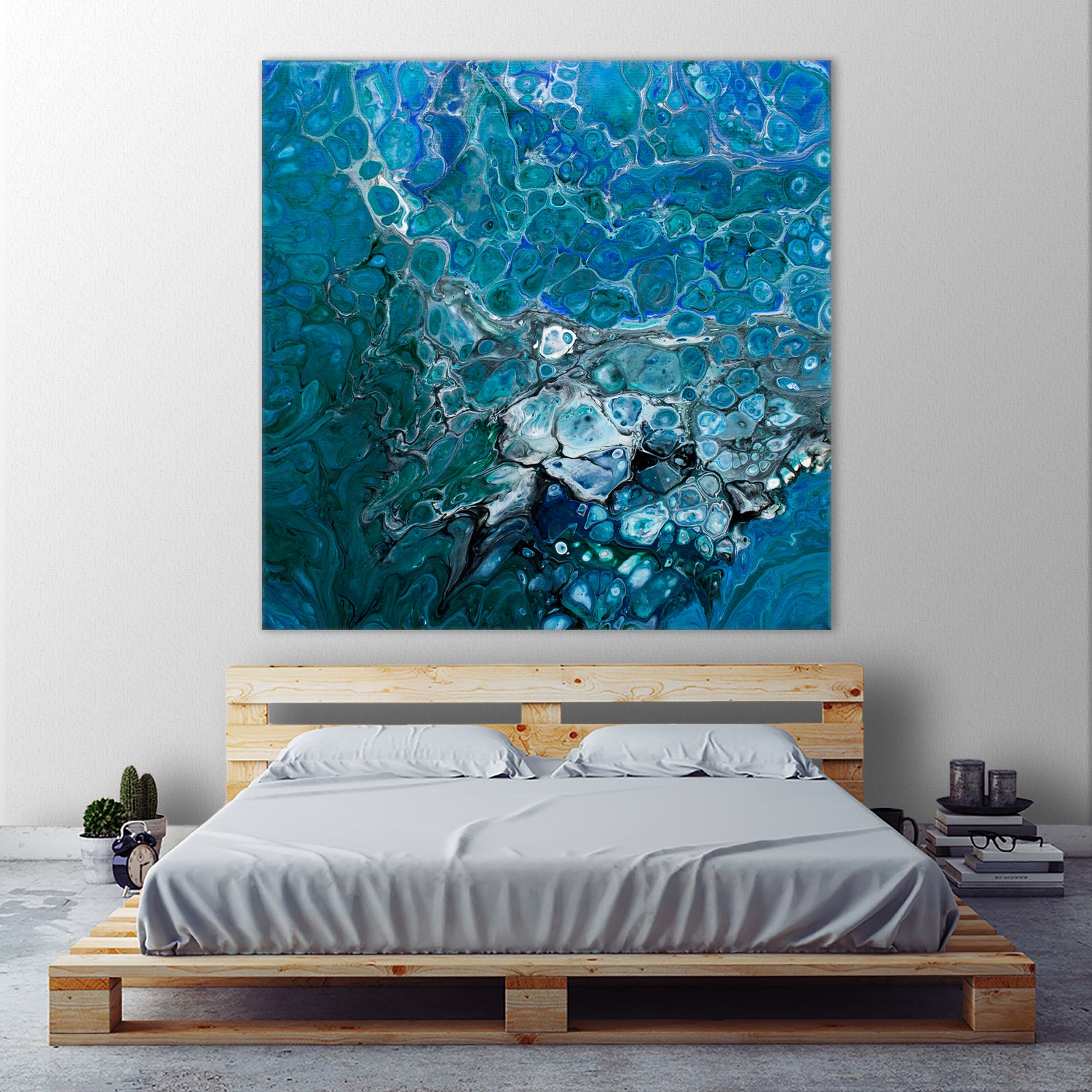 Ocean's Flow by L. Renee Jones on GIANT ART - blue mixed media