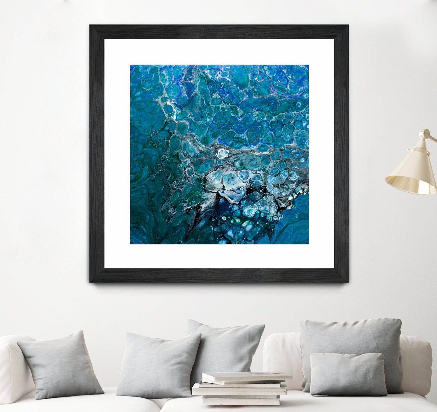 Ocean's Flow by L. Renee Jones on GIANT ART - blue mixed media