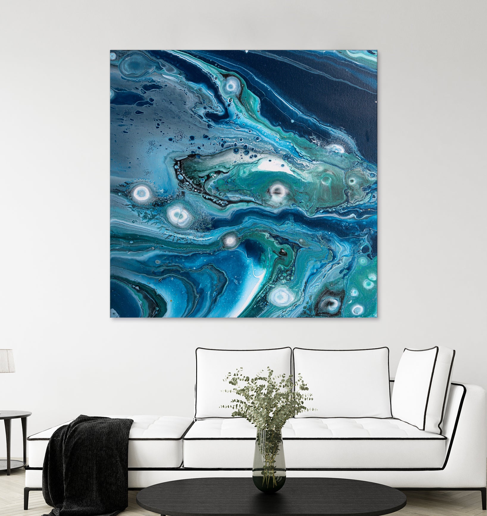 Celestial Seas by L. Renee Jones on GIANT ART - blue mixed media