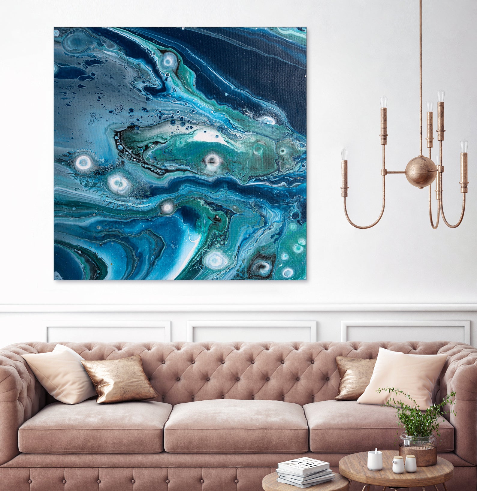 Celestial Seas by L. Renee Jones on GIANT ART - blue mixed media