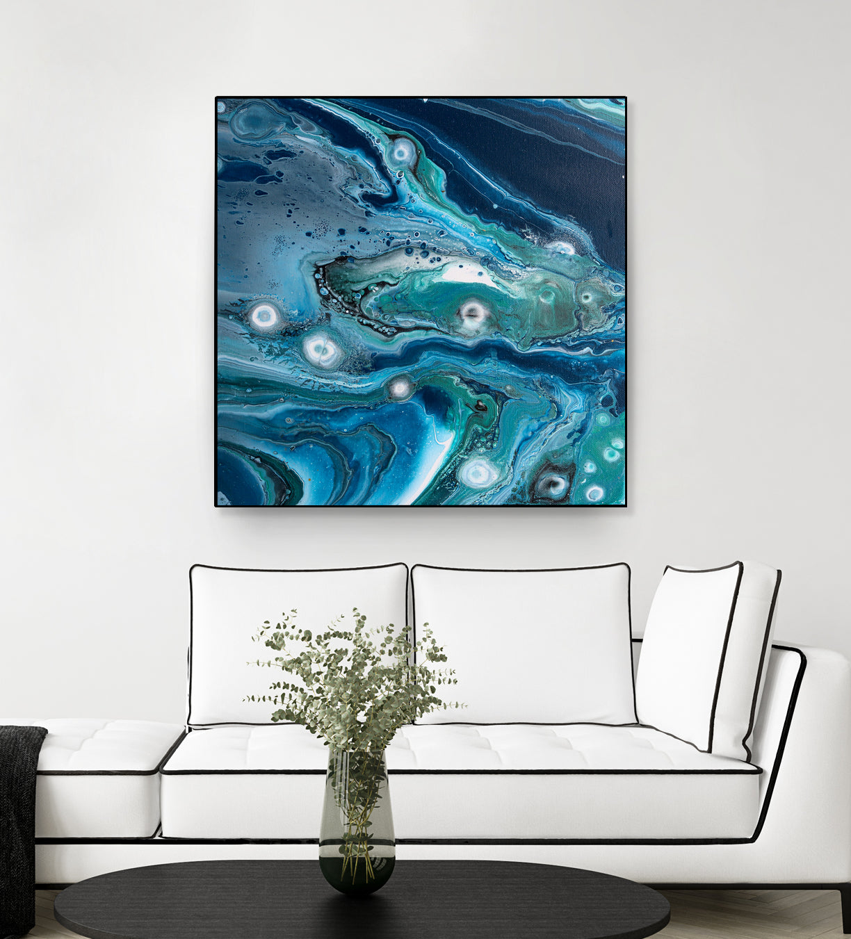 Celestial Seas by L. Renee Jones on GIANT ART - blue mixed media