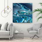 Celestial Seas by L. Renee Jones on GIANT ART - blue mixed media