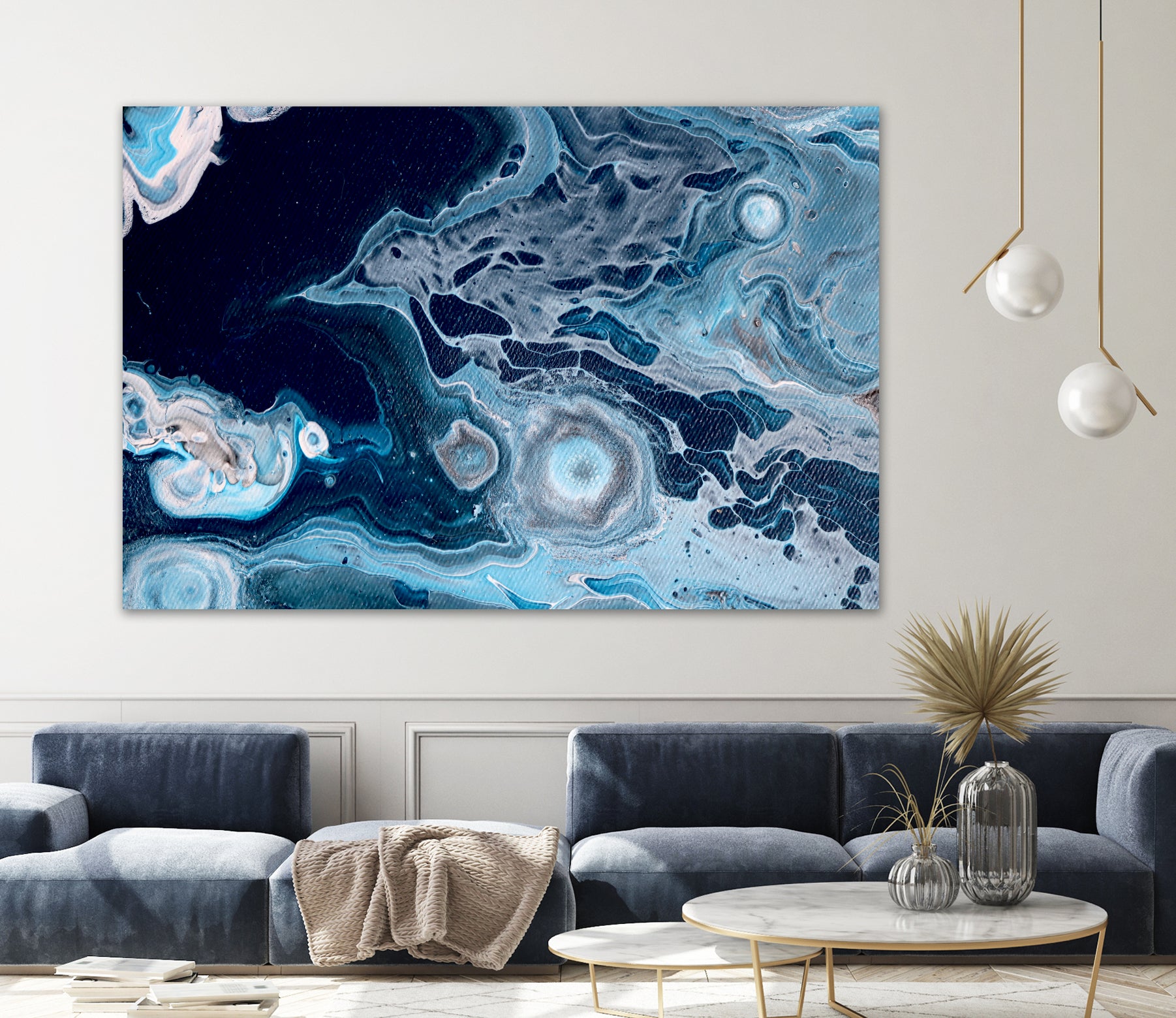 Oceans by L. Renee Jones on GIANT ART - blue mixed media