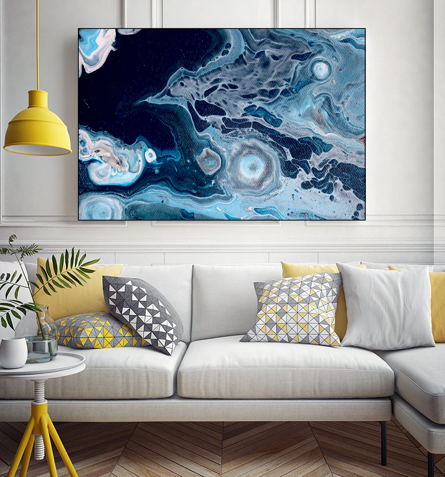 Oceans by L. Renee Jones on GIANT ART - blue mixed media