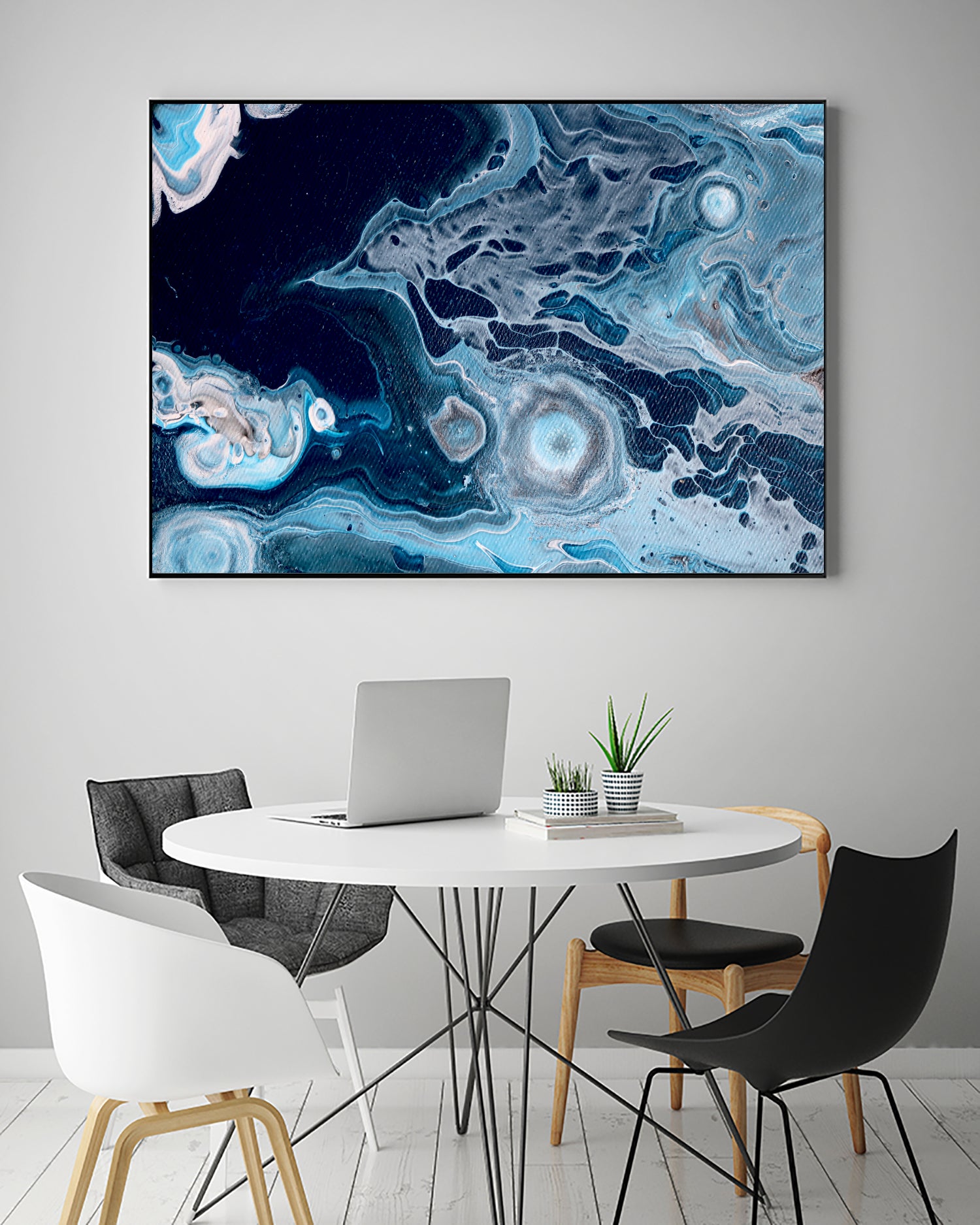 Oceans by L. Renee Jones on GIANT ART - blue mixed media