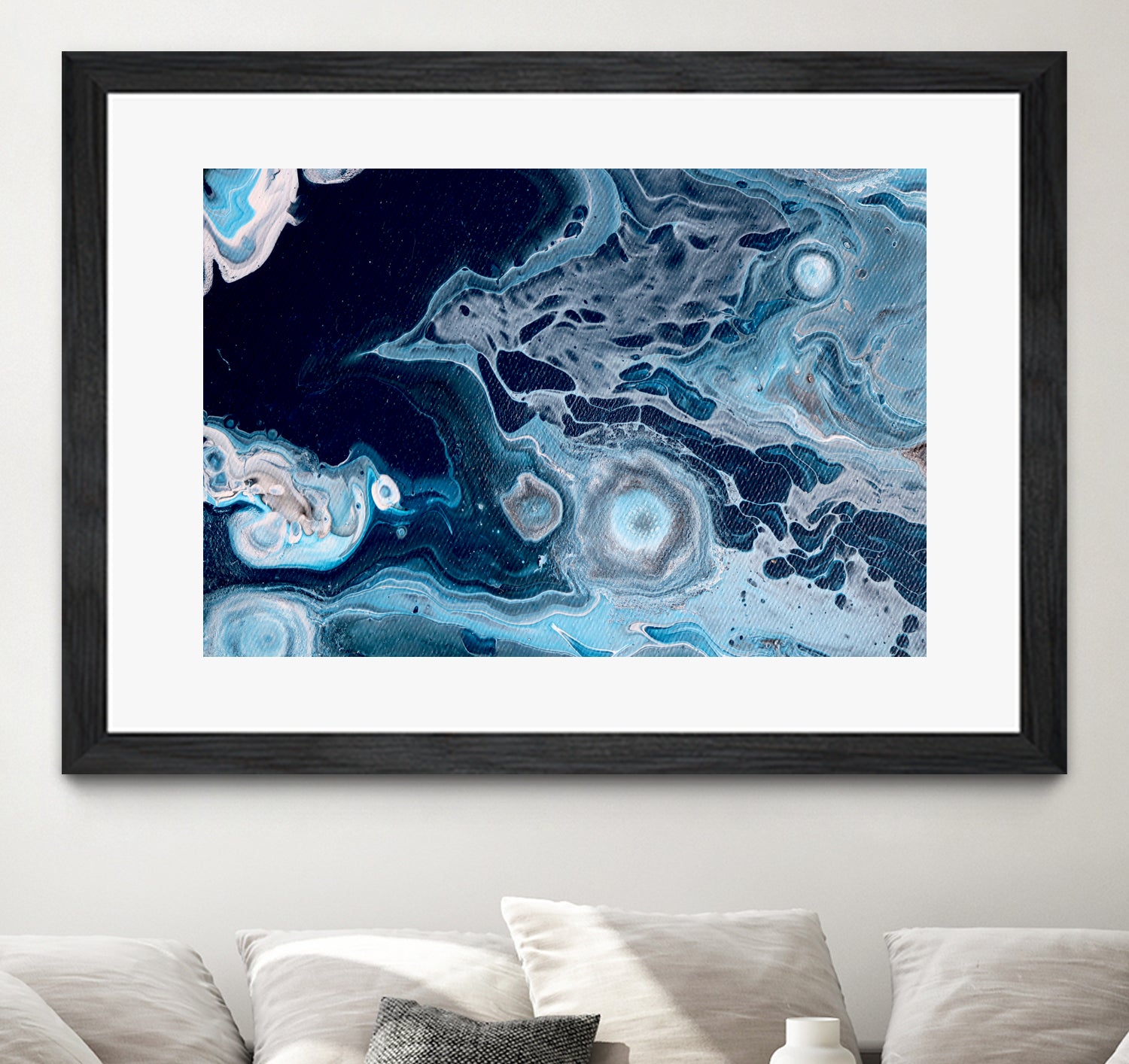 Oceans by L. Renee Jones on GIANT ART - blue mixed media