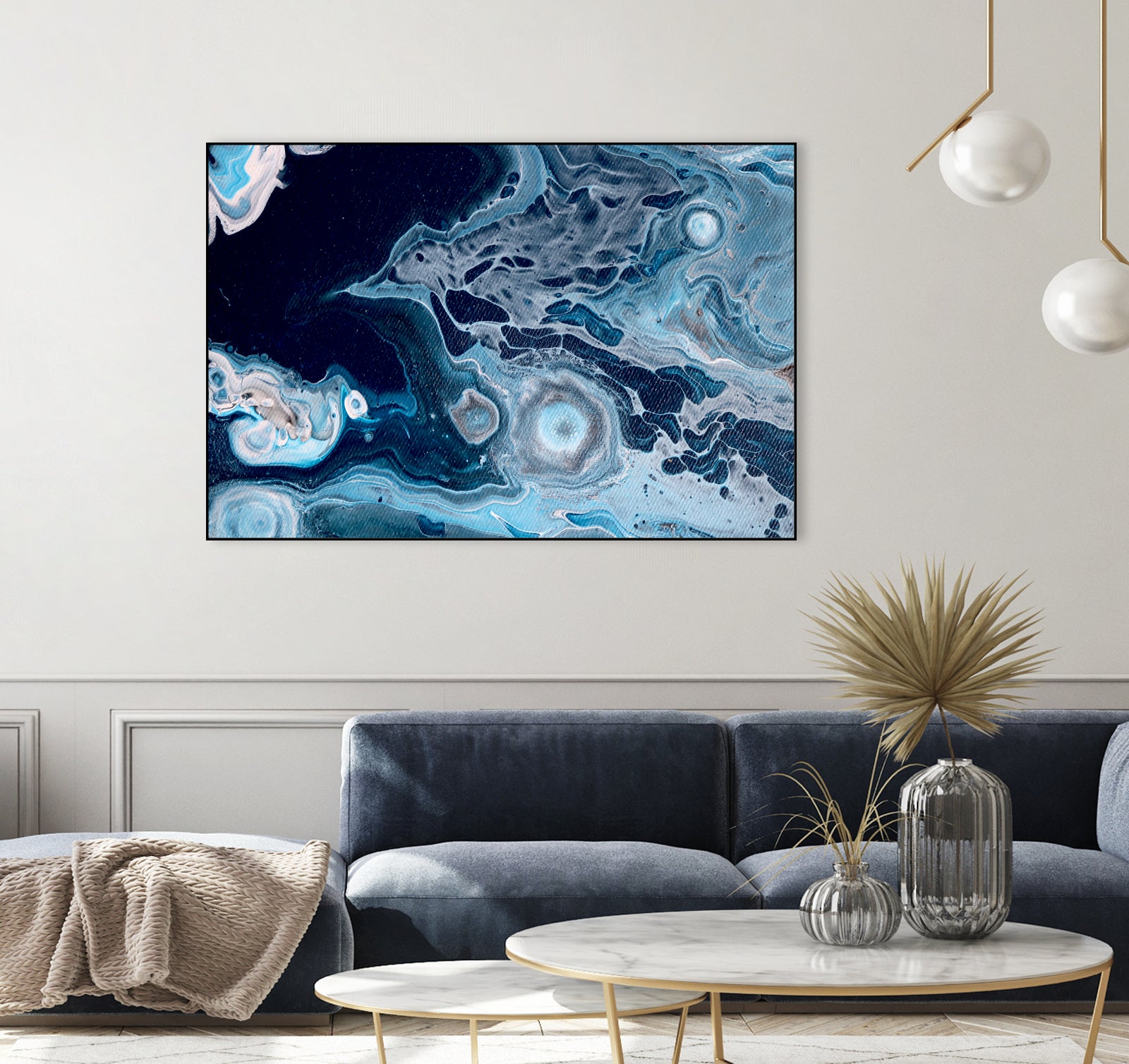 Oceans by L. Renee Jones on GIANT ART - blue mixed media