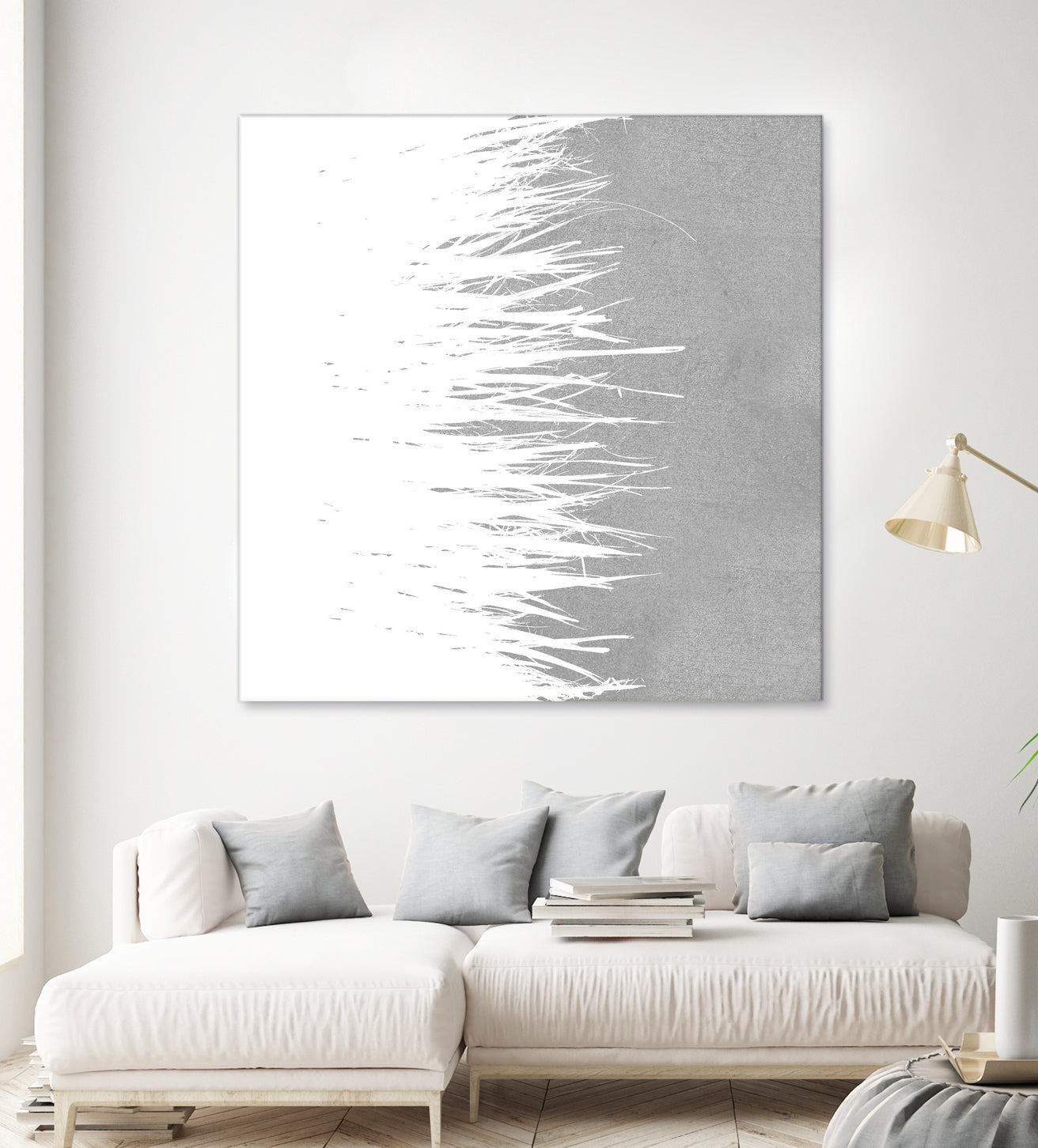 Concrete Fringe W On Side by Emeline Tate-Robertson on GIANT ART - gray digital painting