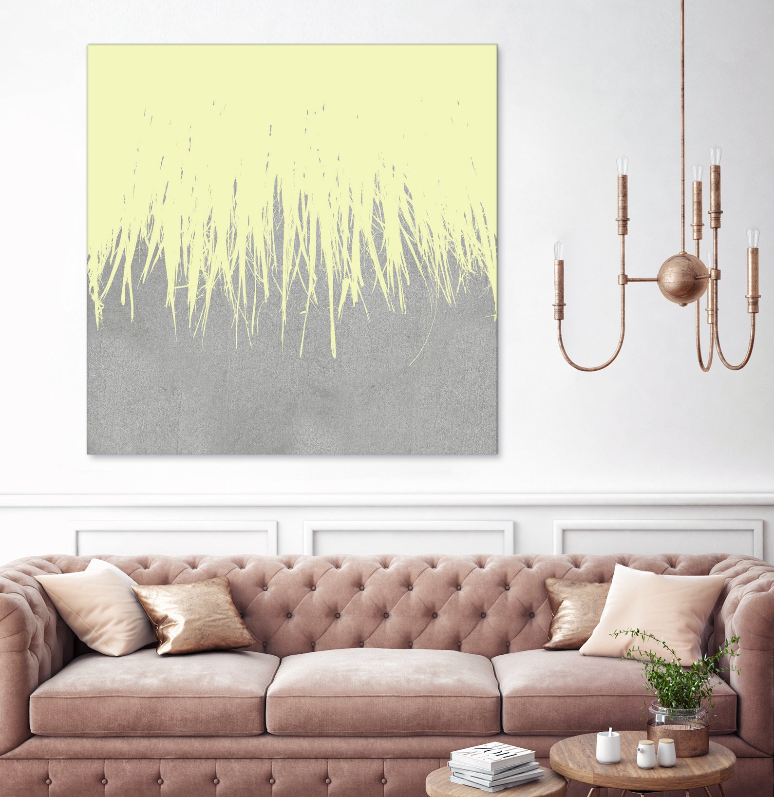 Concrete Fringe Yellow by Emeline Tate-Robertson on GIANT ART - yellow digital painting