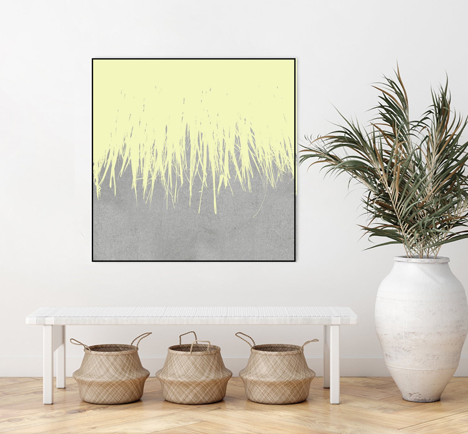 Concrete Fringe Yellow by Emeline Tate-Robertson on GIANT ART - yellow digital painting