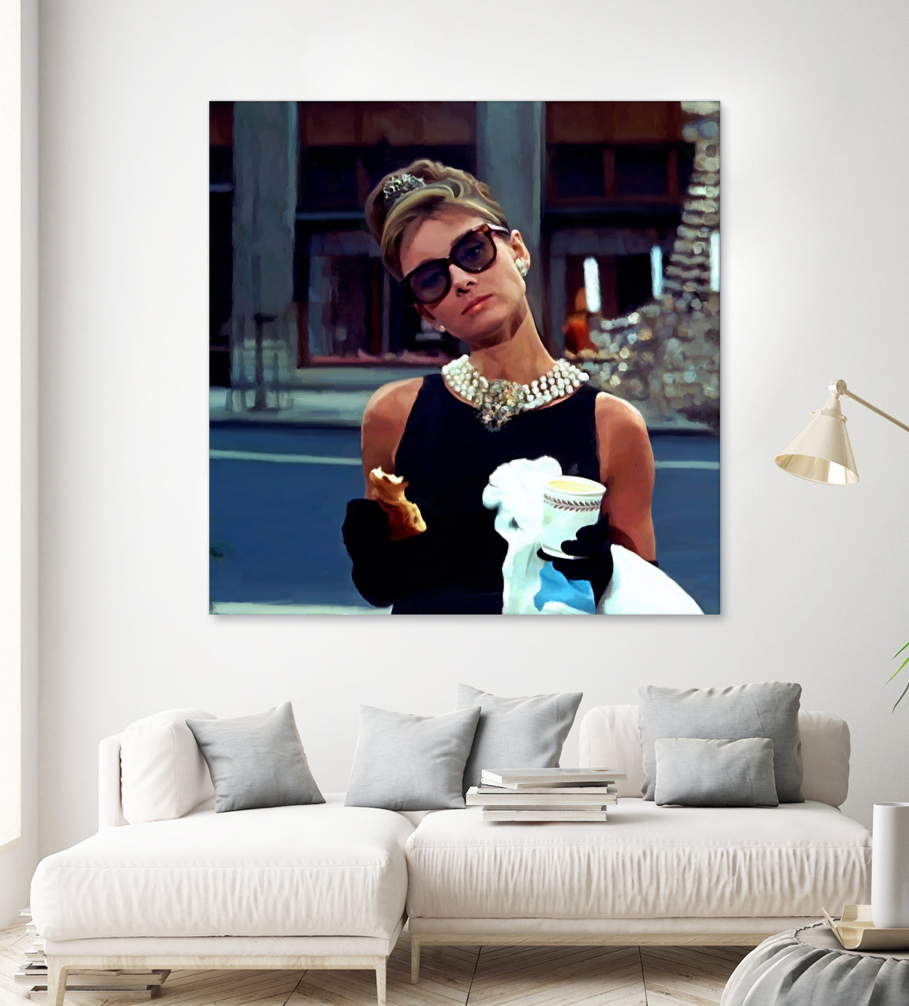 Audrey Hepburn @ Breakfast At Tiffanys #3 by Gabriel T Toro on GIANT ART - black mixed media