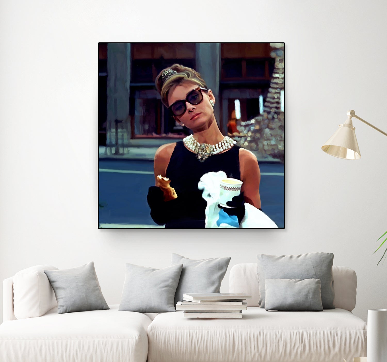 Audrey Hepburn @ Breakfast At Tiffanys #3 by Gabriel T Toro on GIANT ART - black mixed media