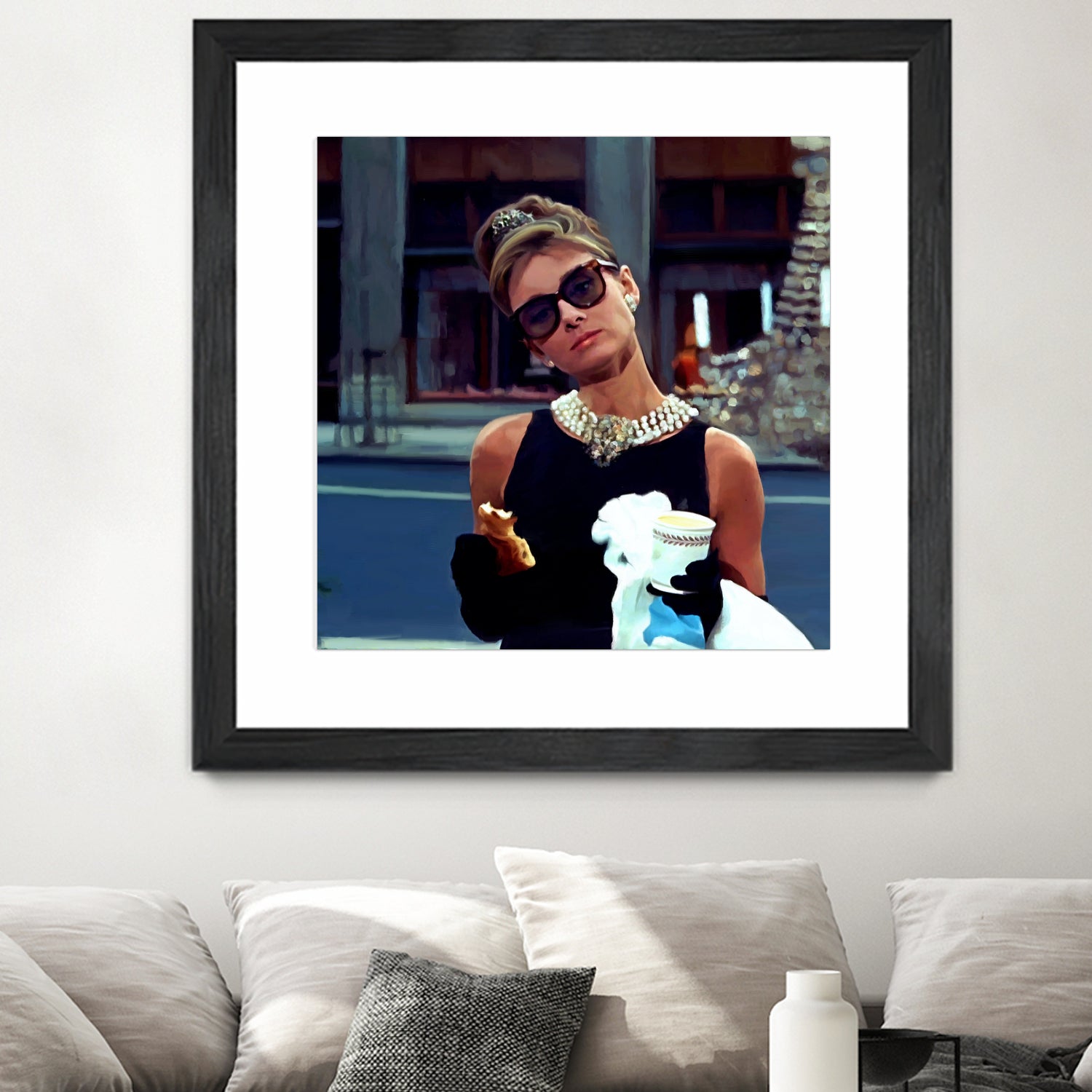 Audrey Hepburn @ Breakfast At Tiffanys #3 by Gabriel T Toro on GIANT ART - black mixed media