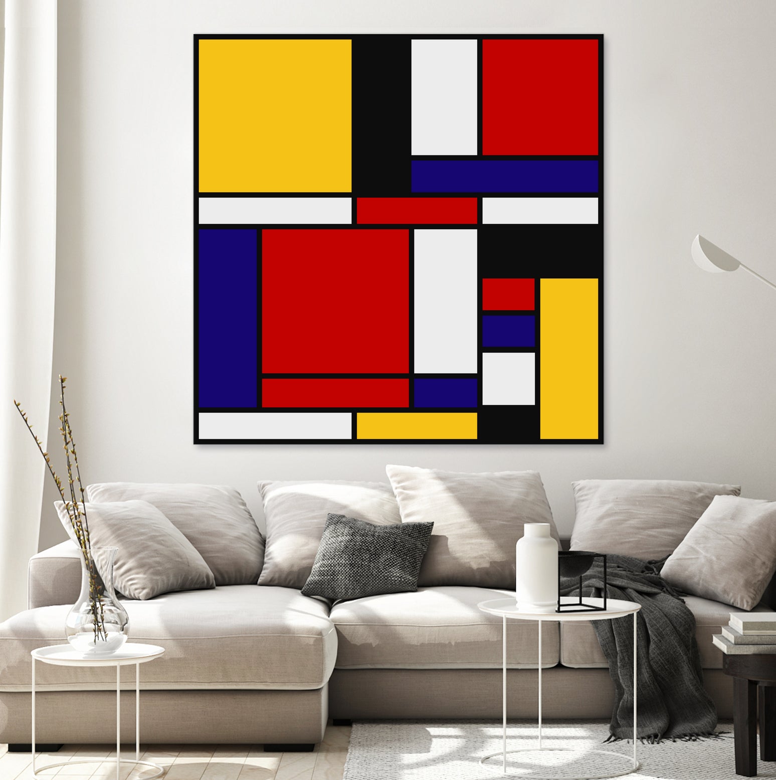 Mondrian De Stijl Art Movement by Saadana Shanmukam on GIANT ART - red digital drawing