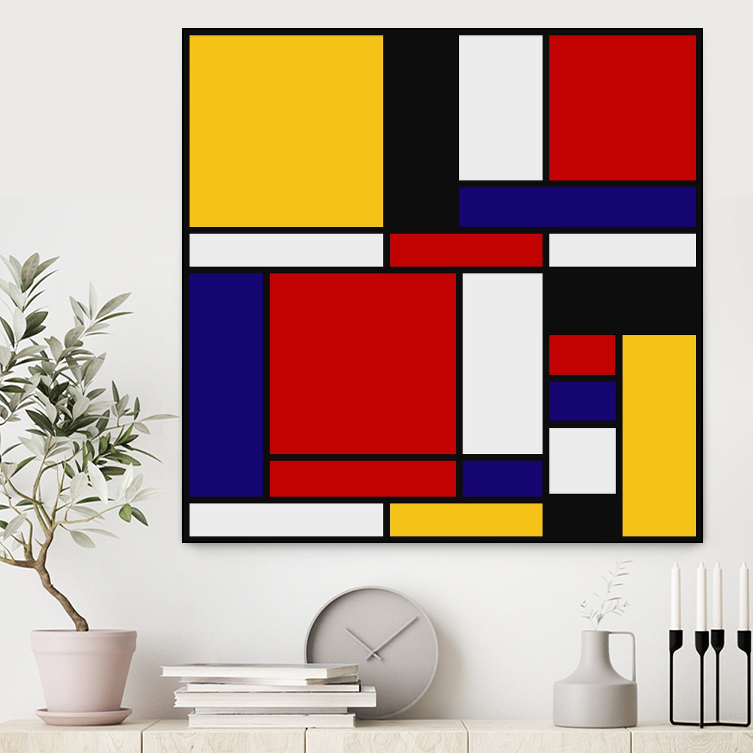 Mondrian De Stijl Art Movement by Saadana Shanmukam on GIANT ART - red digital drawing