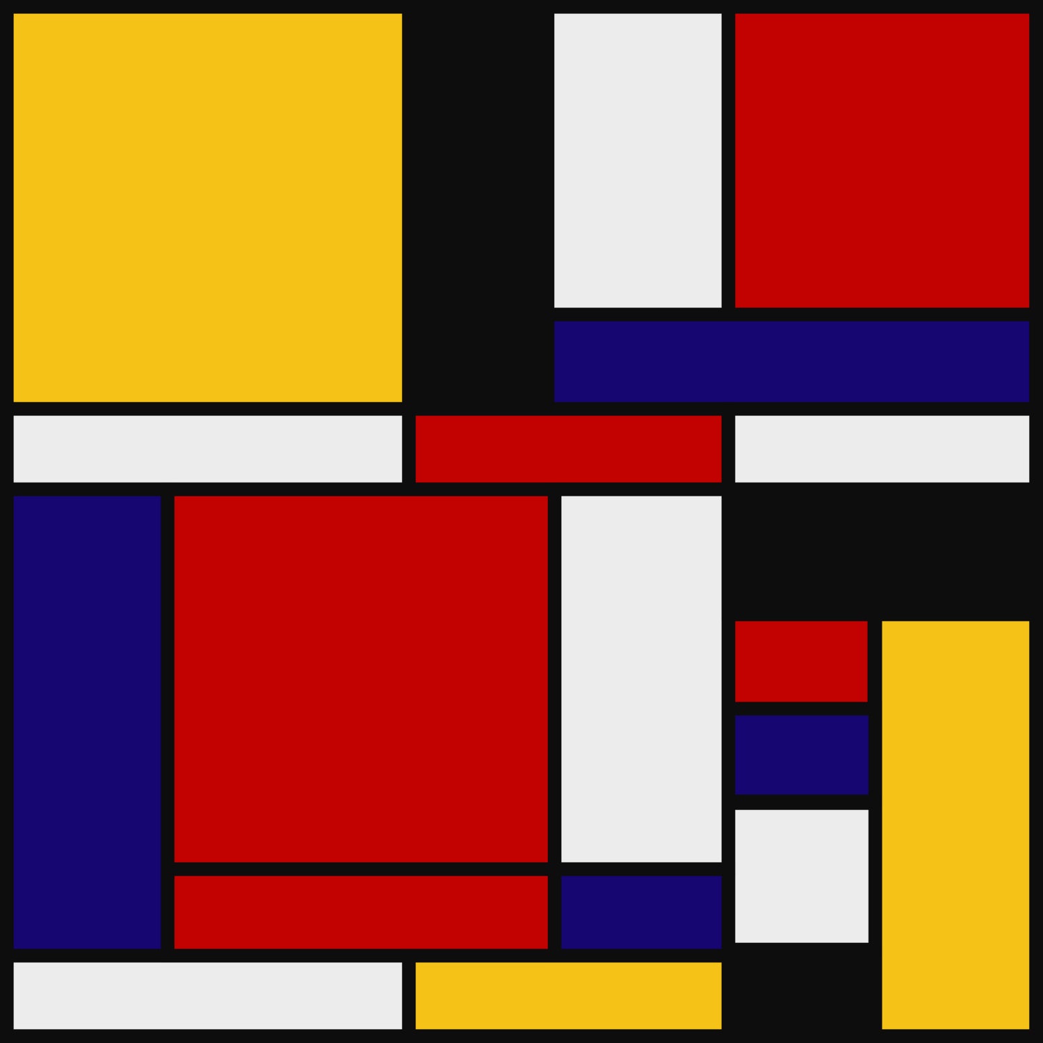 Mondrian De Stijl Art Movement by Saadana Shanmukam on GIANT ART - red digital drawing