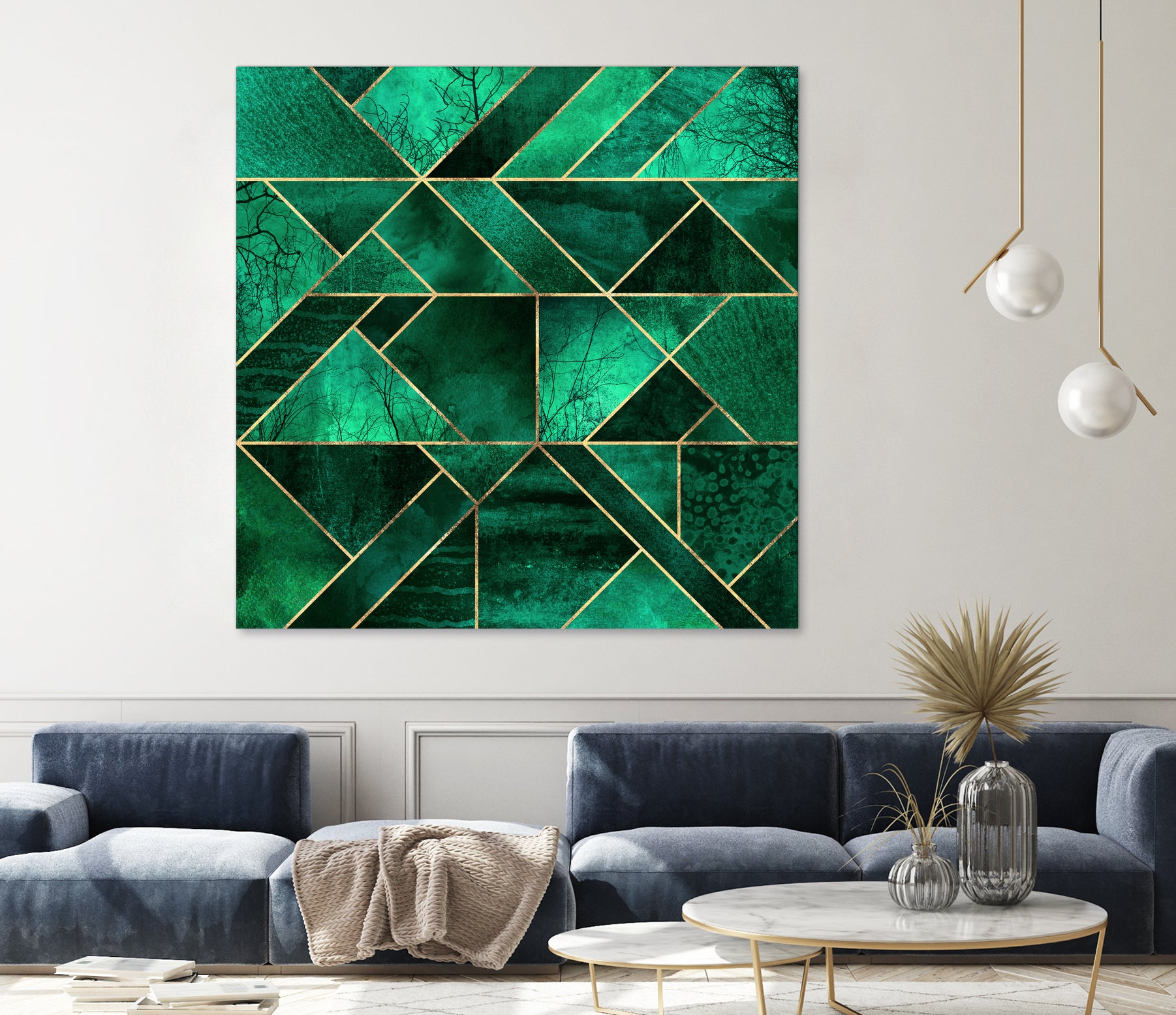 Abstract Nature - Emerald Green by Elisabeth Fredriksson on GIANT ART - green digital painting