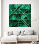 Abstract Nature - Emerald Green by Elisabeth Fredriksson on GIANT ART - green digital painting