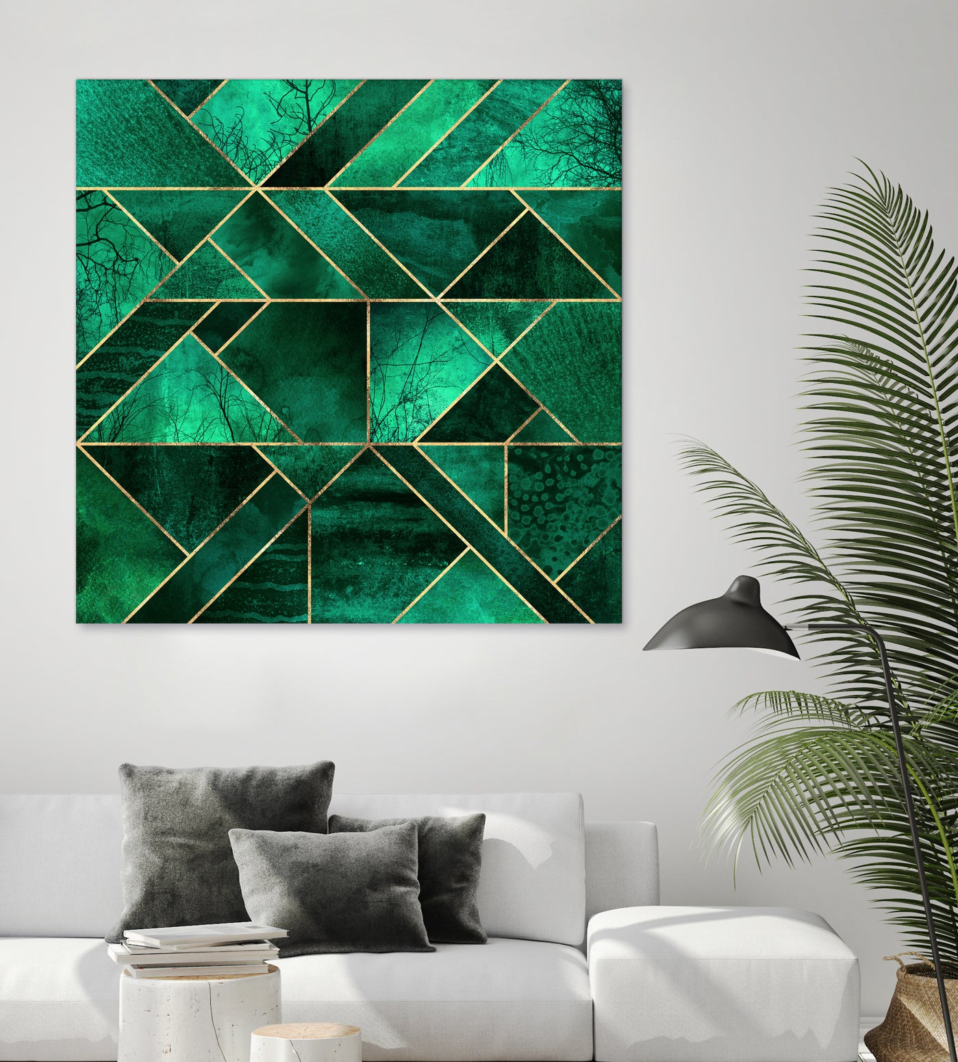 Abstract Nature - Emerald Green by Elisabeth Fredriksson on GIANT ART - green digital painting