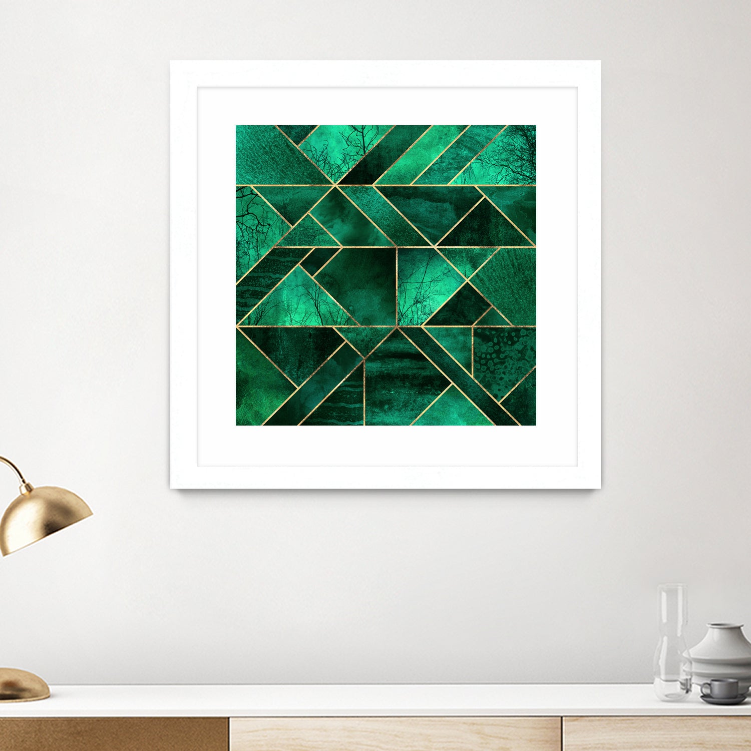 Abstract Nature - Emerald Green by Elisabeth Fredriksson on GIANT ART - green digital painting