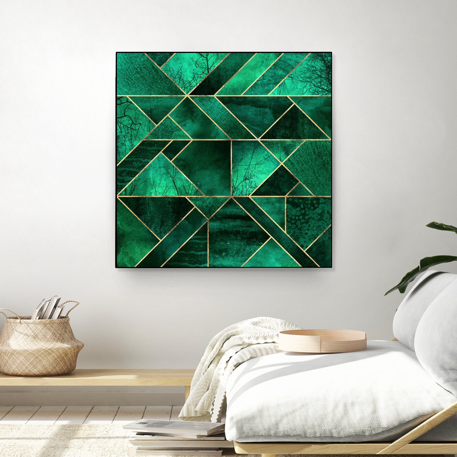 Abstract Nature - Emerald Green by Elisabeth Fredriksson on GIANT ART - green digital painting