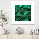 Abstract Nature - Emerald Green by Elisabeth Fredriksson on GIANT ART - green digital painting