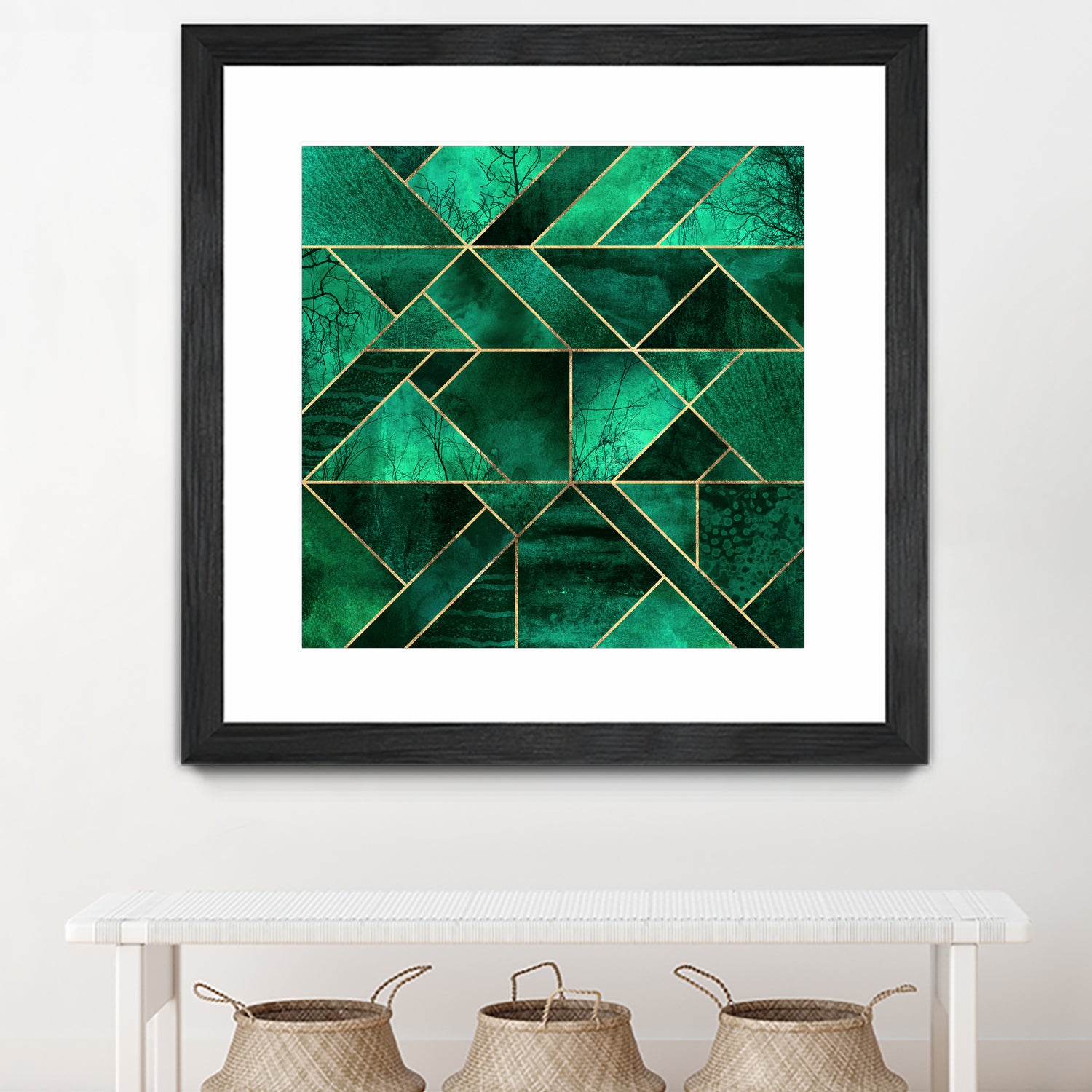 Abstract Nature - Emerald Green by Elisabeth Fredriksson on GIANT ART - green digital painting