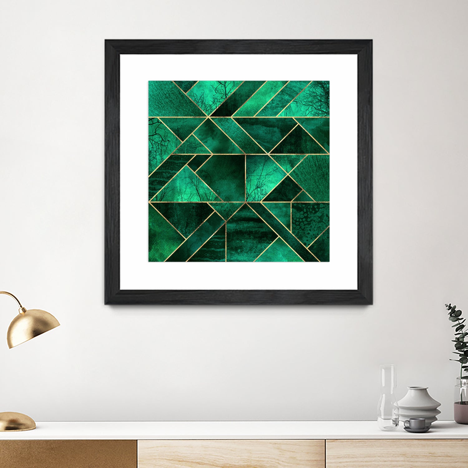 Abstract Nature - Emerald Green by Elisabeth Fredriksson on GIANT ART - green digital painting