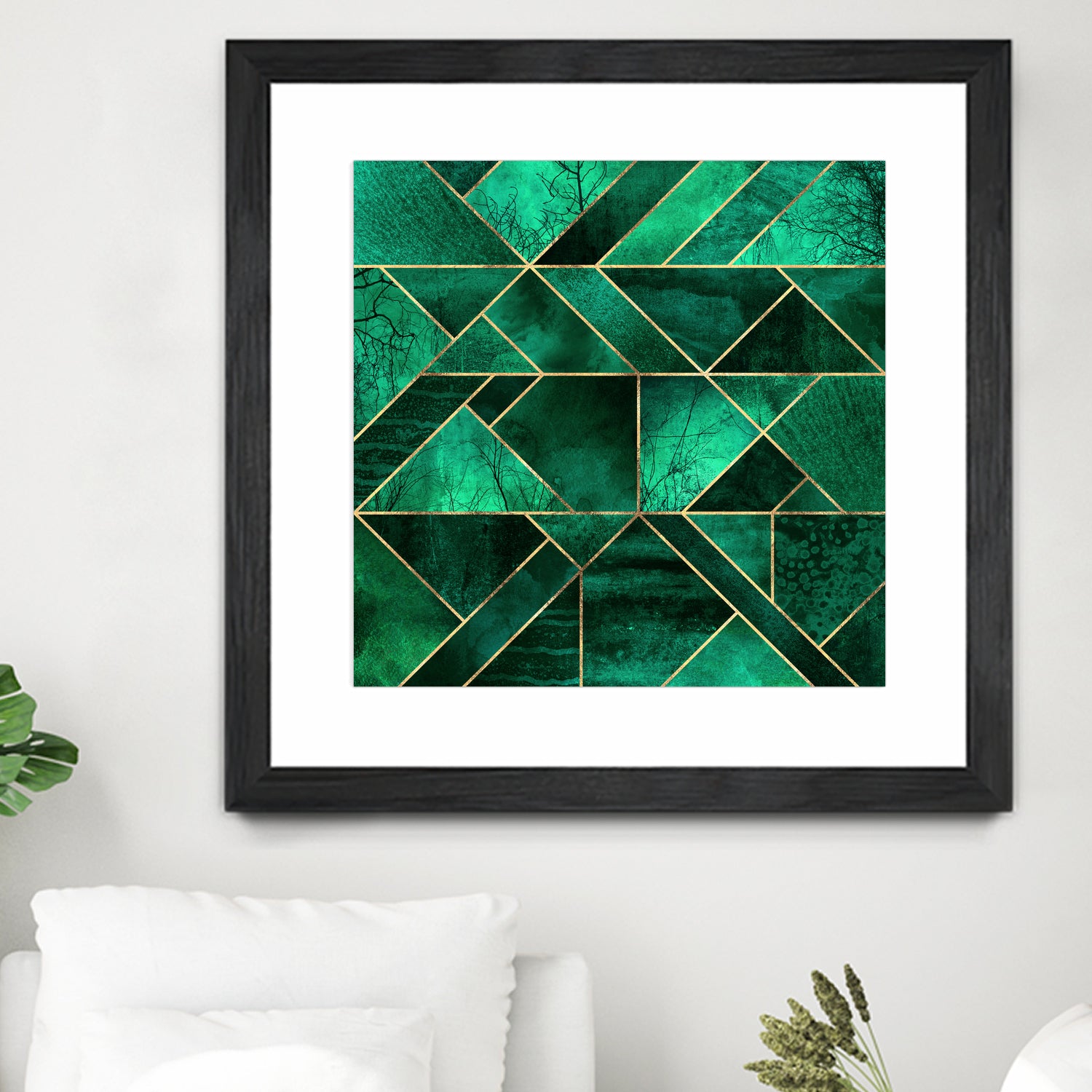 Abstract Nature - Emerald Green by Elisabeth Fredriksson on GIANT ART - green digital painting