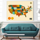 United States Map by Jazzberry Blue on GIANT ART - white vector illustration