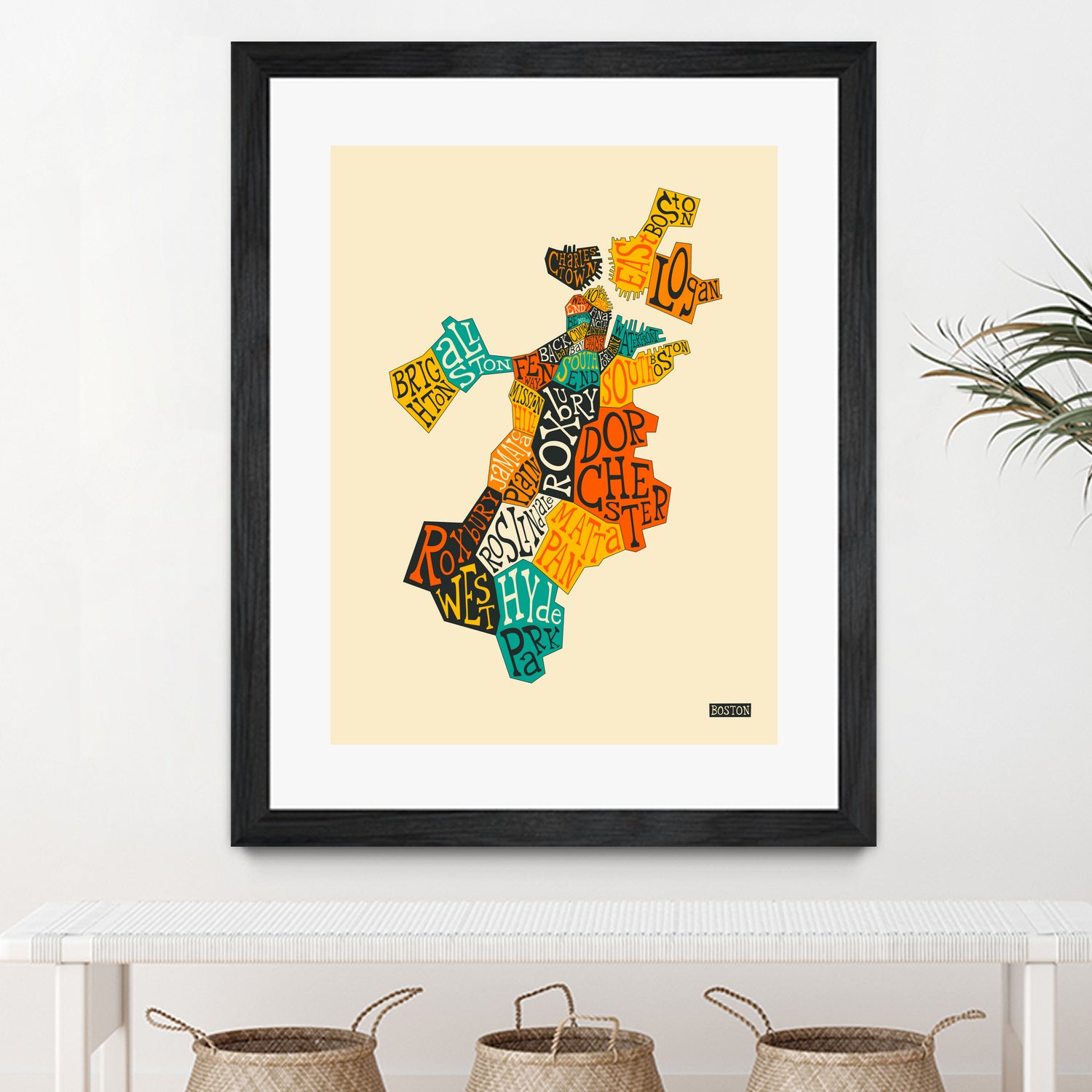 Boston Neighborhoods by Jazzberry Blue on GIANT ART - red vector illustration