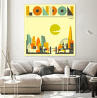 London Skyline by Jazzberry Blue on GIANT ART - yellow vector illustration