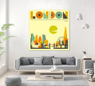 London Skyline by Jazzberry Blue on GIANT ART - yellow vector illustration