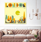 London Skyline by Jazzberry Blue on GIANT ART - yellow vector illustration